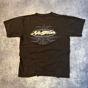 Vintage No Fear Performance Equipment T-Shirt Mens Black Graphic Tee Large Surf